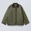 Oversized-Steppjacke – Dunkelkhaki-Grün Oversized-Steppjacke – Dunkelkhaki-Grün
