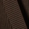 Oversized-Strickjacke aus Baumwolle mit V-Ausschnitt – Dunkelbraun Oversized-Strickjacke aus Baumwolle mit V-Ausschnitt – Dunkelbraun