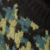Oversized-Strickpullover aus Wollmischung mit Raglanärmeln – Schwarz – Petrol/Gelb-Muster Oversized-Strickpullover aus Wollmischung mit Raglanärmeln – Schwarz – Petrol/Gelb-Muster