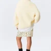 Oversized-Strickpullover mit Rollkragen – Hellgelb Oversized-Strickpullover mit Rollkragen – Hellgelb