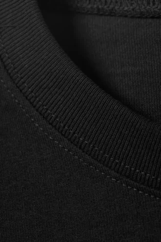 Oversized-T-Shirt aus Baumwolle mit kurzen Ärmeln – Schwarz