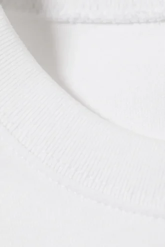 Oversized-T-Shirt aus Baumwolle mit kurzen Ärmeln – Weiß