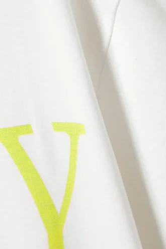 Oversized-T-Shirt aus Baumwolle mit Mit Print – Weiß – Fuzzy