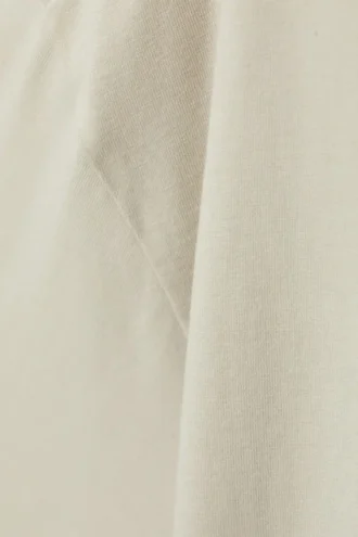 Oversized-T-Shirt aus schwerem Stoff – Beige