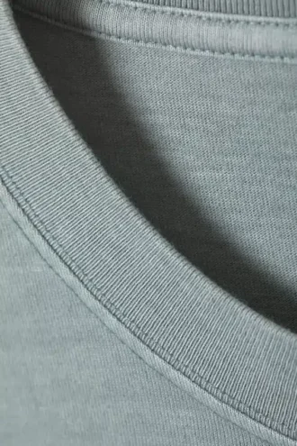 Oversized-T-Shirt aus schwerem Stoff – gewaschen, grau/blau