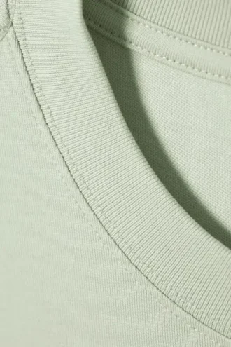 Oversized-T-Shirt aus schwerem Stoff – Pastellgrün