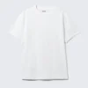 Oversized-T-Shirt aus schwerem Stoff – Weiß Oversized-T-Shirt aus schwerem Stoff – Weiß