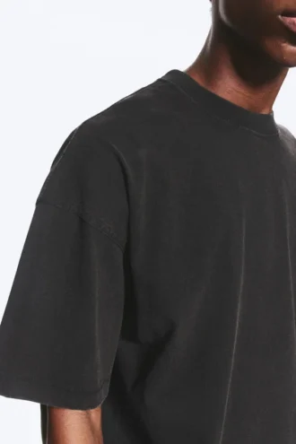 Oversized-T-Shirt im Box-Schnitt – gewaschenes Schwarz Oversized-T-Shirt im Box-Schnitt – gewaschenes Schwarz