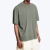Oversized-T-Shirt im Boxy-Schnitt – Hellstaubiges Khaki-Grün Oversized-T-Shirt im Boxy-Schnitt – Hellstaubiges Khaki-Grün
