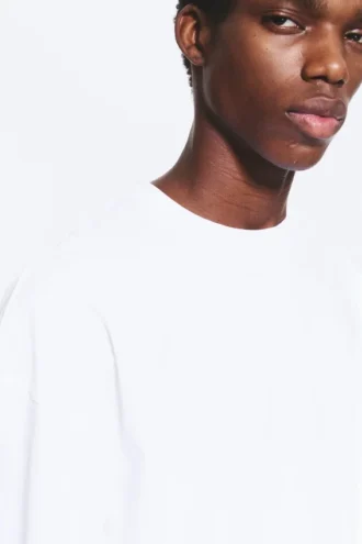 Oversized-T-Shirt im Boxy-Schnitt – Weiß