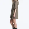 Oversized-T-Shirt-Kleid aus Baumwolle – Staubgrau Oversized-T-Shirt-Kleid aus Baumwolle – Staubgrau