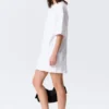 Oversized-T-Shirt-Kleid aus Baumwolle – Weiß Oversized-T-Shirt-Kleid aus Baumwolle – Weiß