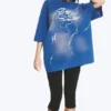 Oversized-T-Shirt mit Print – Blau Oversized-T-Shirt mit Print – Blau