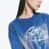 Oversized-T-Shirt mit Print – Blau Oversized-T-Shirt mit Print – Blau