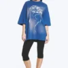 Oversized-T-Shirt mit Print – Blau Oversized-T-Shirt mit Print – Blau