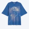 Oversized-T-Shirt mit Print – Blau Oversized-T-Shirt mit Print – Blau