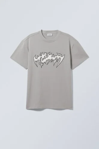 Oversized-T-Shirt mit Print – Spiky Metal Band