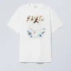 Oversized-T-Shirt mit Print – Weiß – Blurry Dove Oversized-T-Shirt mit Print – Weiß – Blurry Dove