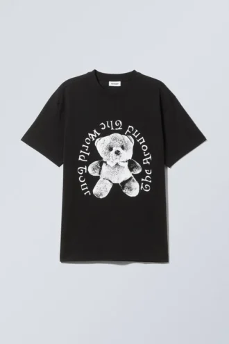 Oversized-T-Shirt mit Print – World Tour