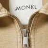Oxford-Jacke mit Zwei-Wege-Reißverschluss – Dusty Beige Oxford-Jacke mit Zwei-Wege-Reißverschluss – Dusty Beige