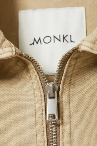 Oxford-Jacke mit Zwei-Wege-Reißverschluss – Dusty Beige