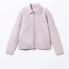 Oxford-Jacke mit Zwei-Wege-Reißverschluss – Hellstaubiges Lila Oxford-Jacke mit Zwei-Wege-Reißverschluss – Hellstaubiges Lila