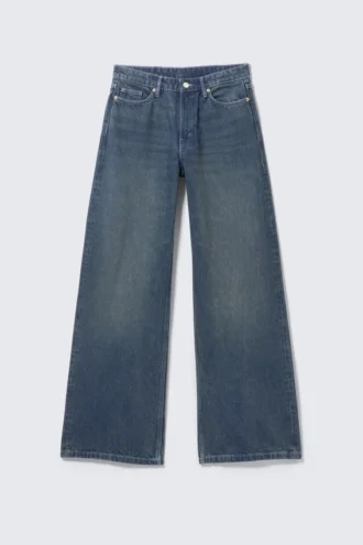 Paz Mid Rise Wide Jeans – Ajax Blue – Dunkelblau