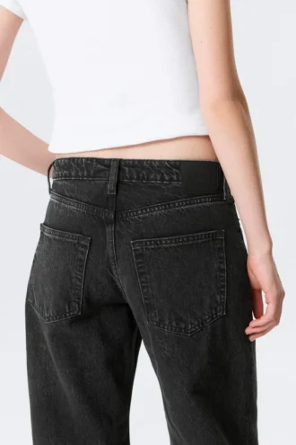 Paz Mid Rise Wide Jeans – Paloma Black – Schwarz