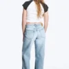 Paz Mid Rise Wide Jeans – Trot Blue – Hellblau