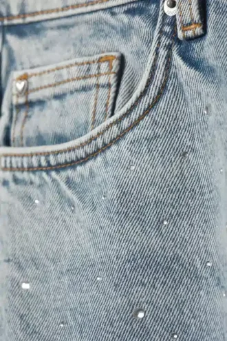 Paz Mid Straight Jeans mit Verzierungen – Venice Blue – Hellblau