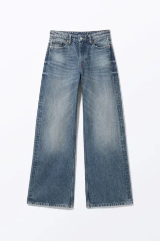 Paz Mid Wide Jeans – Mountain Blue