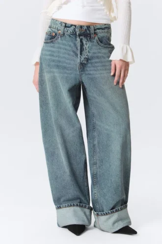 Peggy Low Rise Loose Baggy Jeans – Blau – Umschlag