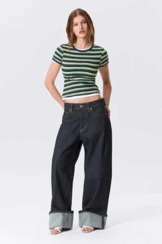 Peggy Low Rise Loose Baggy Jeans – Blue Rinse – Dunkelblau