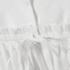 Peplum-Bluse aus Baumwollpopeline – Weiß Peplum-Bluse aus Baumwollpopeline – Weiß