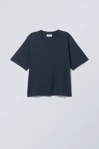 Perfect Boxy T-Shirt – Dunkelblau