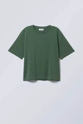 Perfect Boxy T-Shirt – Dunkelgrün