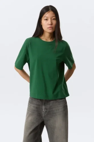 Perfect Boxy T-Shirt – Dunkelgrün