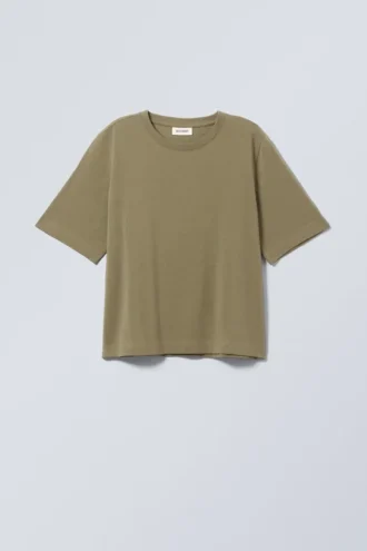 Perfect Boxy T-Shirt – Khaki-Grün