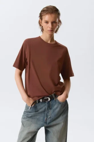 Perfect Boxy T-Shirt – Rostbraun