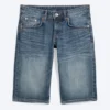 Planet Slim Denim-Shorts mit niedriger Leibhöhe – Blue Hymn – Mittelblau Planet Slim Denim-Shorts mit niedriger Leibhöhe – Blue Hymn – Mittelblau