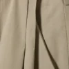 Plissierte Hose mit niedriger Leibhöhe und weitem Bein – Beige Plissierte Hose mit niedriger Leibhöhe und weitem Bein – Beige
