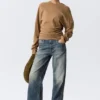 Plissiertes Langarmshirt – Dunkelbeige Plissiertes Langarmshirt – Dunkelbeige