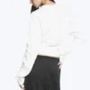 Plissiertes Langarmshirt – Weiß Plissiertes Langarmshirt – Weiß