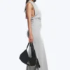 Plissiertes, ärmelloses Maxikleid – Grau meliert Plissiertes, ärmelloses Maxikleid – Grau meliert