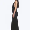 Plissiertes, ärmelloses Maxikleid – Schwarz Plissiertes, ärmelloses Maxikleid – Schwarz