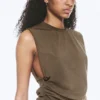Plissiertes Tanktop – Dark Mole Plissiertes Tanktop – Dark Mole