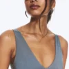 Plunge-Bikini-Oberteil zum Hineinschlüpfen – Dusty Blue – Shimmer Plunge-Bikini-Oberteil zum Hineinschlüpfen – Dusty Blue – Shimmer