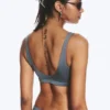 Plunge-Bikini-Oberteil zum Hineinschlüpfen – Dusty Blue – Shimmer Plunge-Bikini-Oberteil zum Hineinschlüpfen – Dusty Blue – Shimmer