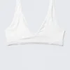 Plunge-Bikini-Oberteil zum Hineinschlüpfen – Weiß Plunge-Bikini-Oberteil zum Hineinschlüpfen – Weiß