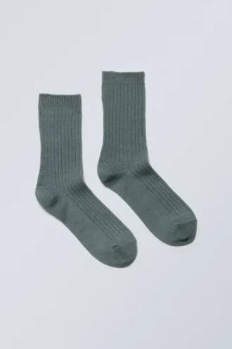 Pond-Rippensocken – Dunkel-Türkis